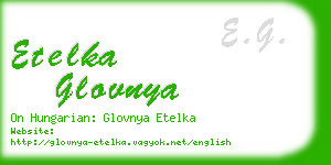 etelka glovnya business card